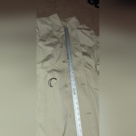 London Fog /VINTAGE  dbl breasted trench coat / khaki / 18 reg - Picture 8 of 16